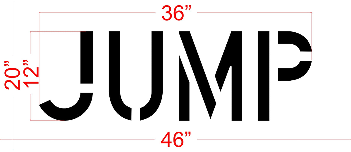 12 inch JUMP stencil