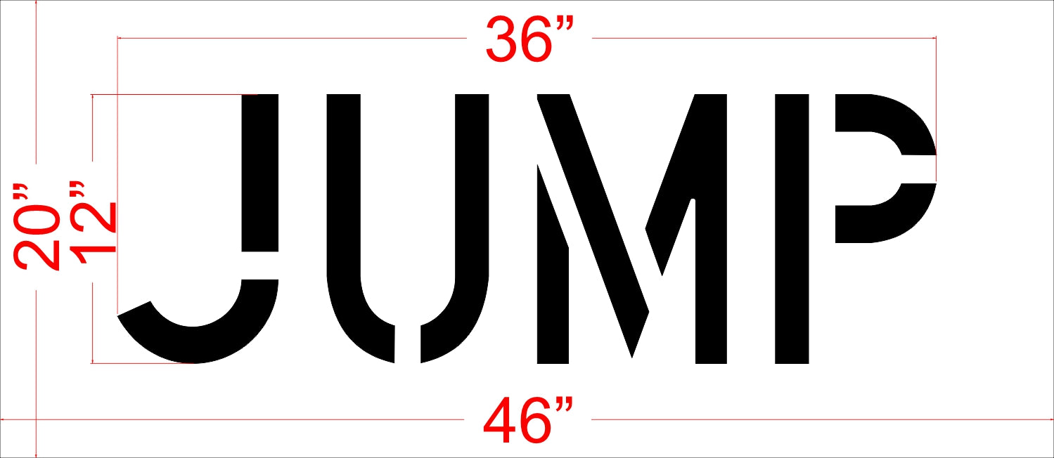 12 inch JUMP stencil