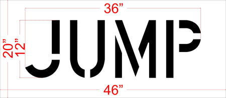 12 inch JUMP stencil