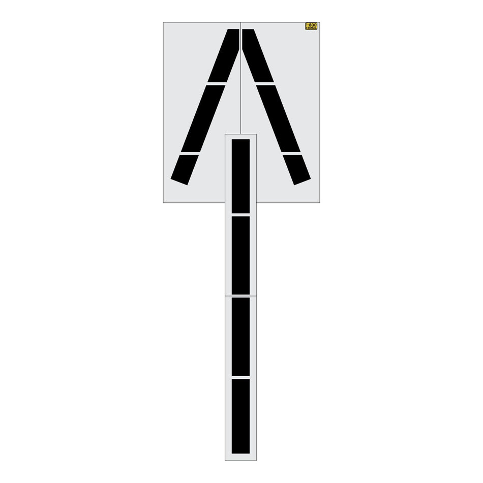 282" Connecticut DOT Wrong Way Arrow Stencil