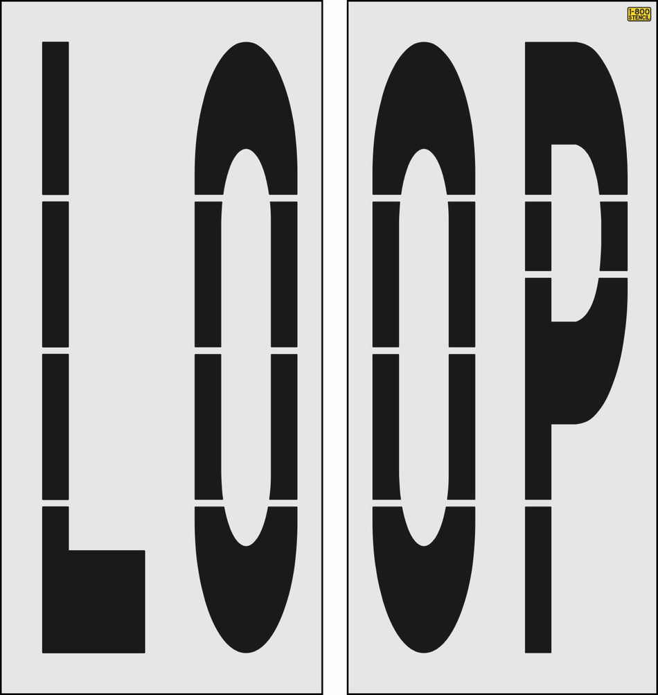 48" Dallas DOT LOOP Stencil