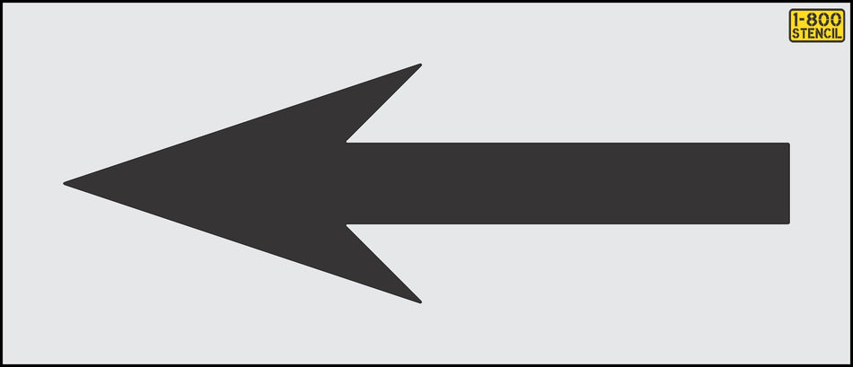 72" Georgia DOT Bike Lane Straight Arrow Stencil