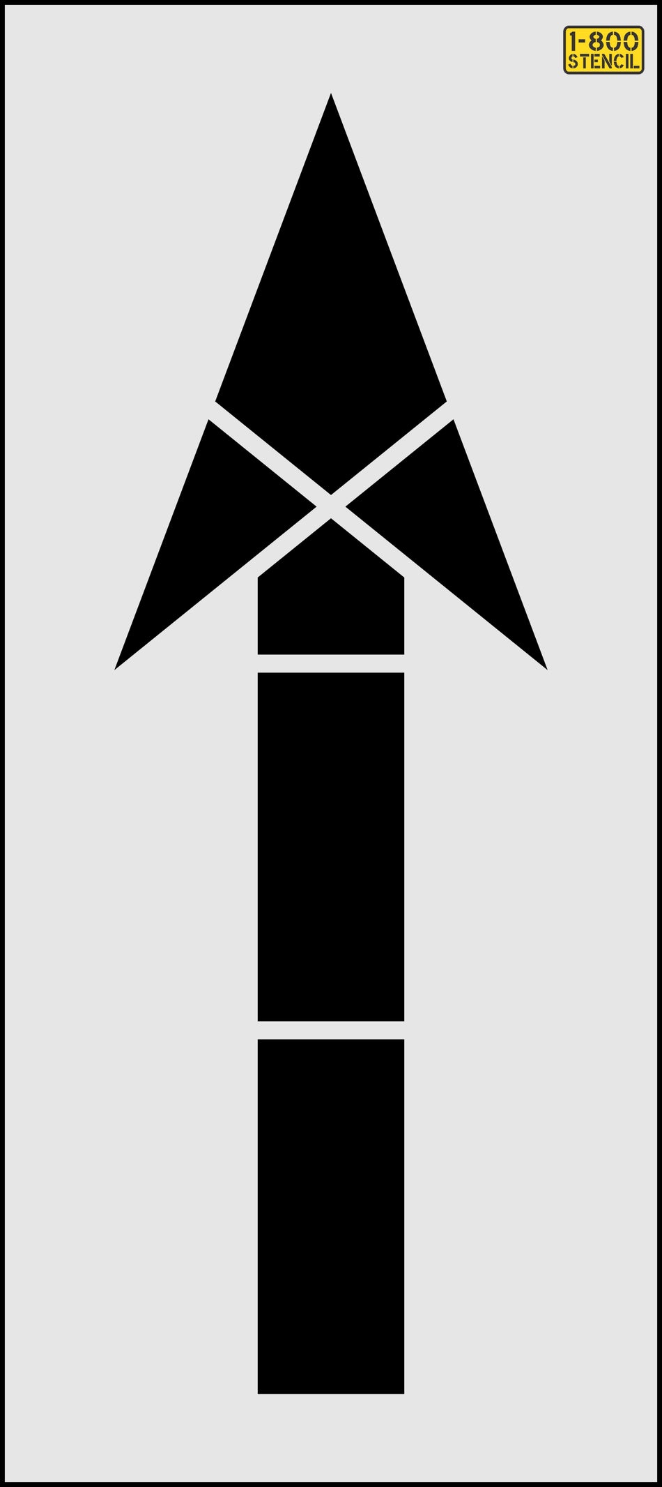 72" Guam DOT Bike Lane Arrow Stencil