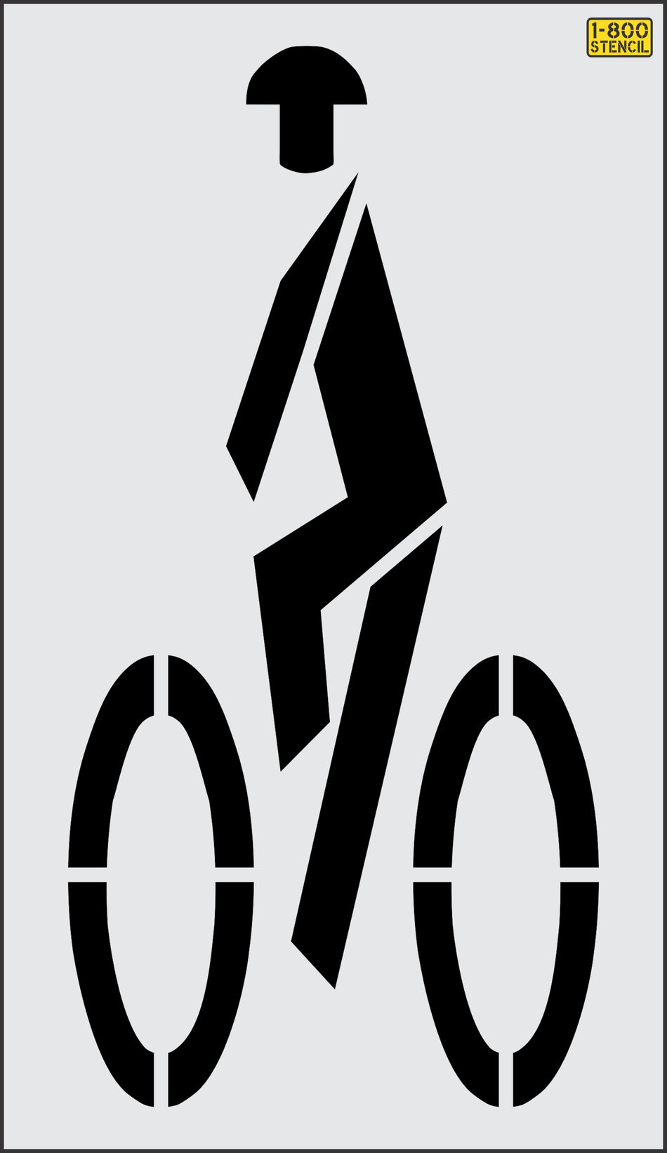 72" Guam DOT Bike Lane Symbol Stencil