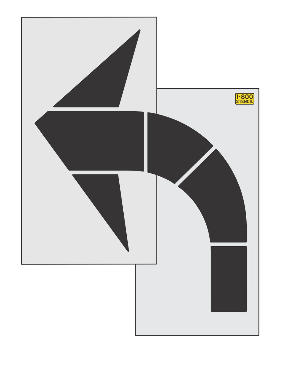 96" Iowa DOT Turn Arrow Stencil