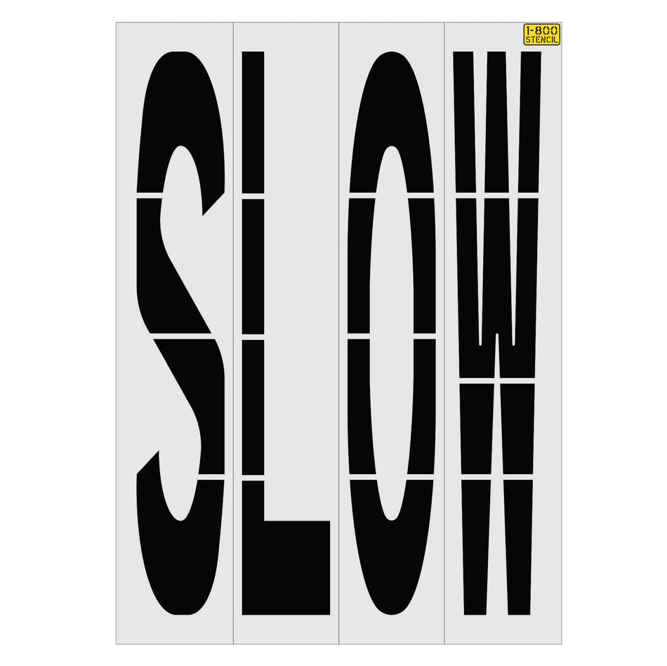96" x 69" Illinois DOT SLOW Stencil