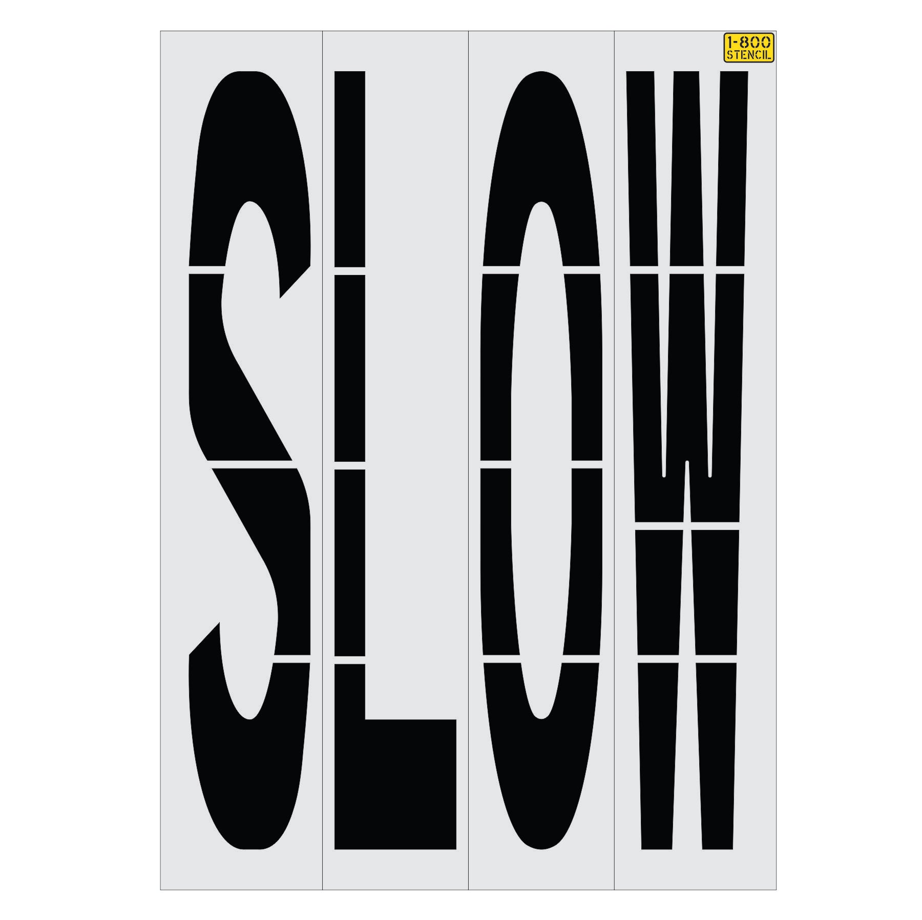 Black 'SLOW' text on a white background with a visible brand logo.