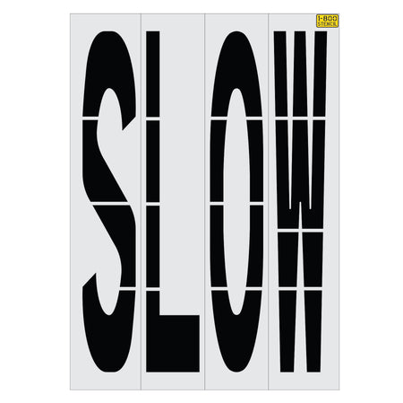 Black 'SLOW' text on a white background with a visible brand logo.