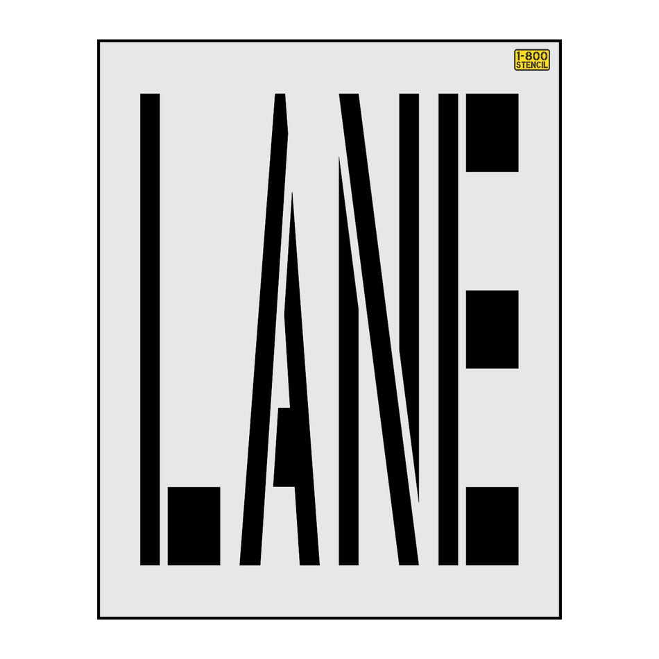 44" Massachusetts DOT Wording LANE Stencil