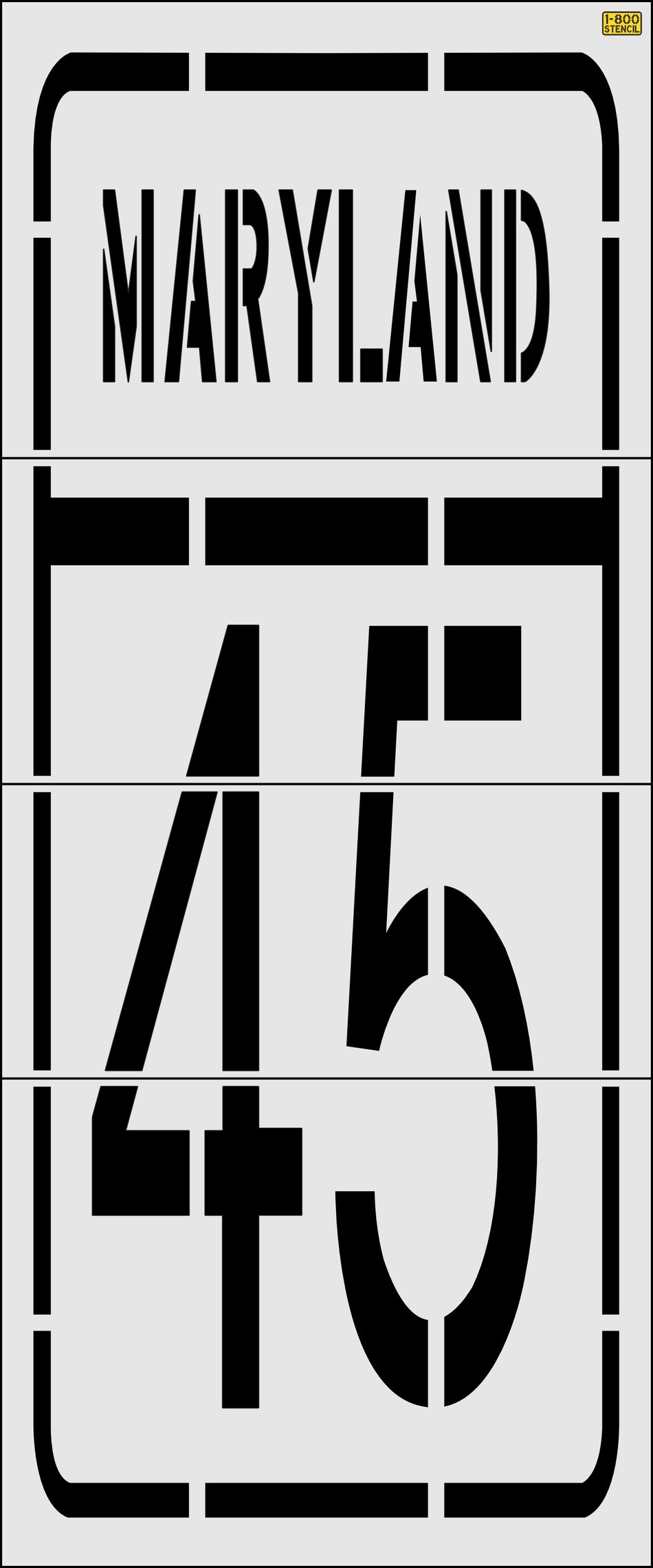 180" Maryland DOT Interstate Shield Stencil