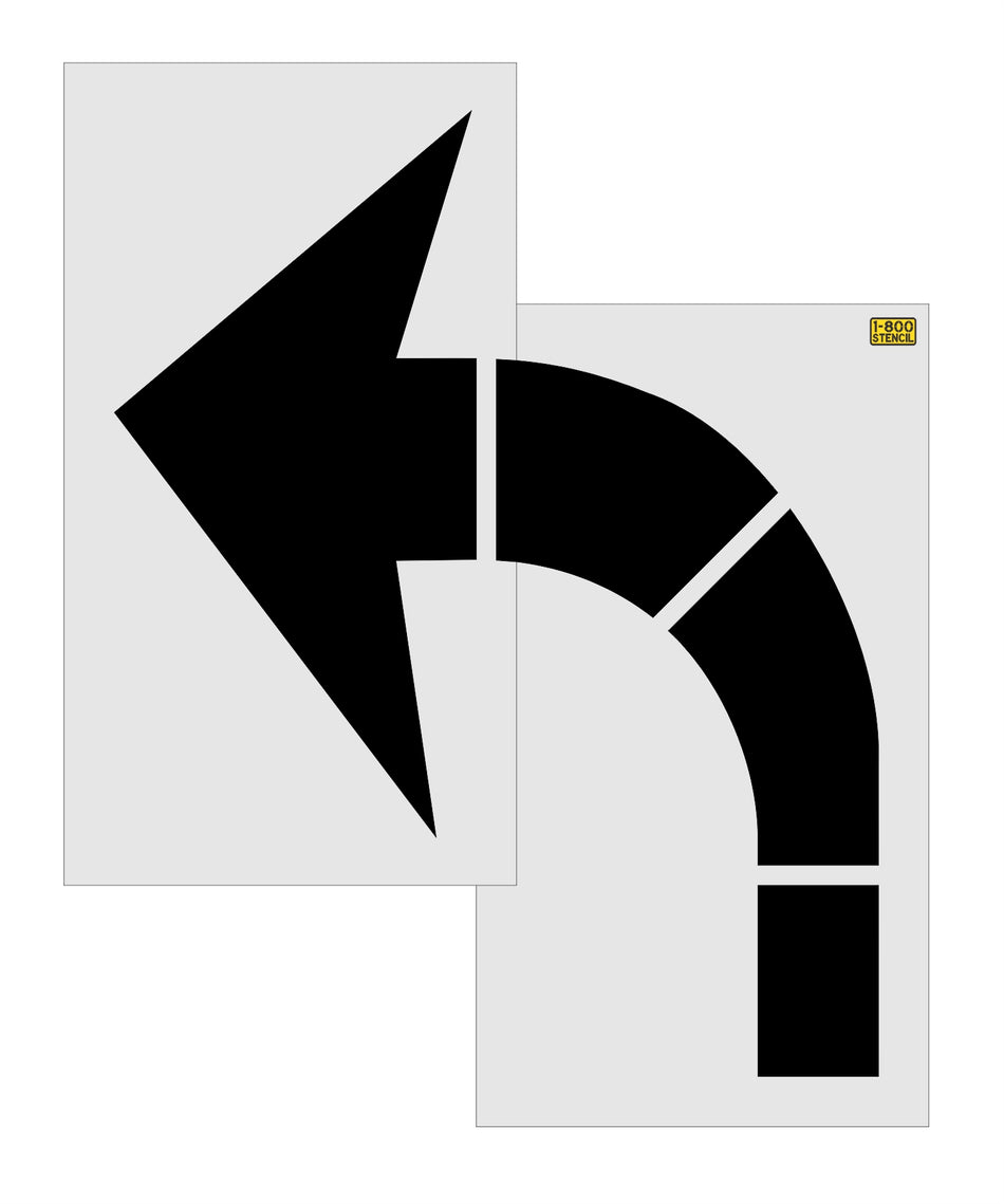 96" Michigan DOT Turn Arrow Stencil