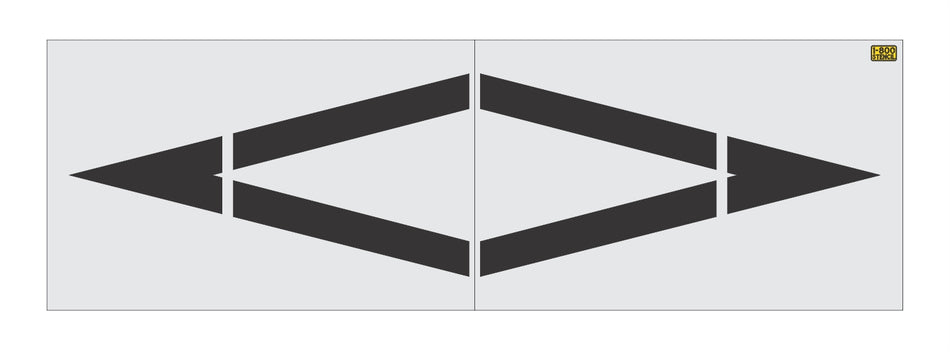 144" Michigan DOT Preferential Lane Symbol Stencil