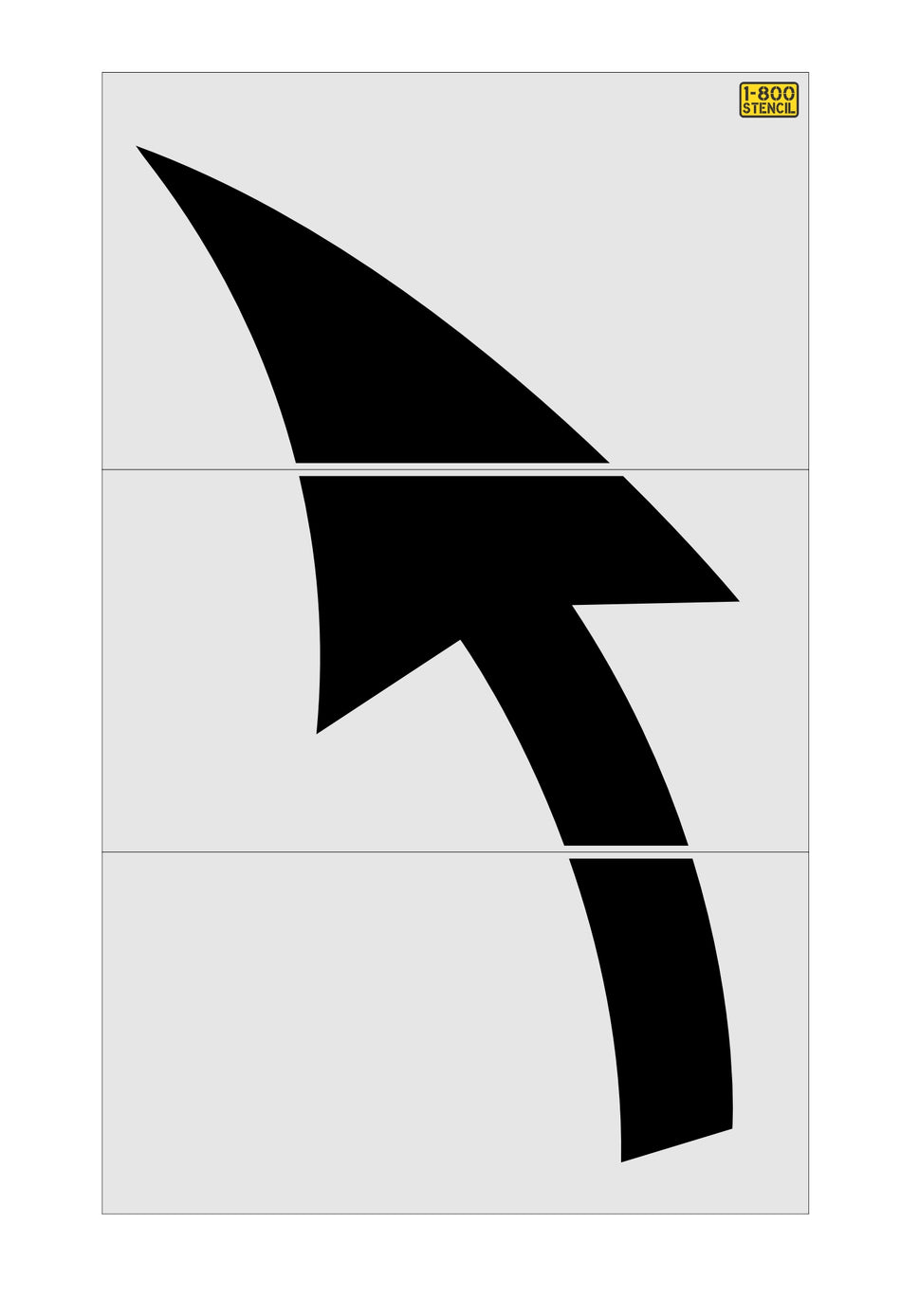 157" Michigan DOT Special Lane Arrow Stencil