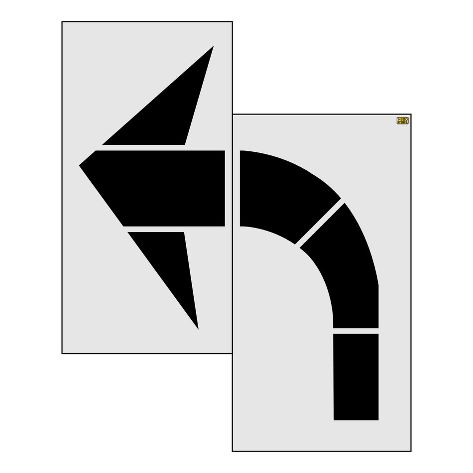 100" Mississippi DOT Turn Arrow Stencil