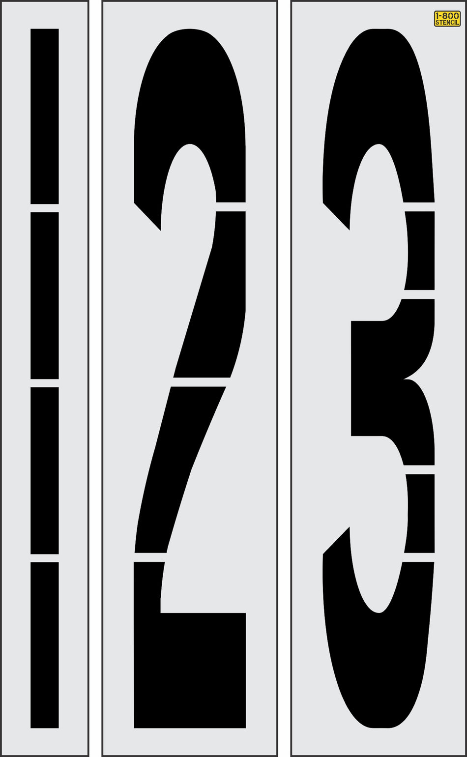 100" Montana DOT Number Kit Stencil