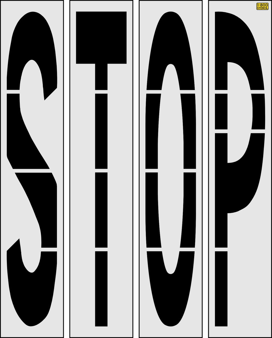 100" Montana DOT STOP Stencil