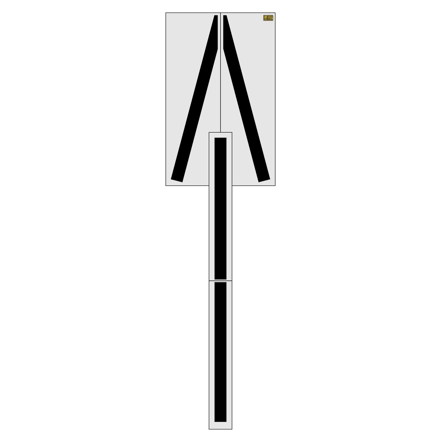 4 inch FIRE LANE TOW AWAY ZONE curb stencil for parking lot and municipal fire lane striping applications