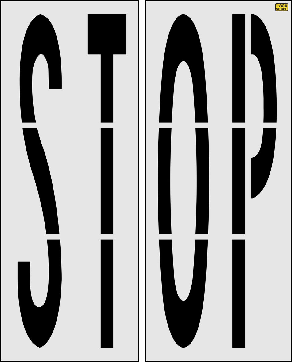 96" Nebraska DOT STOP Stencil