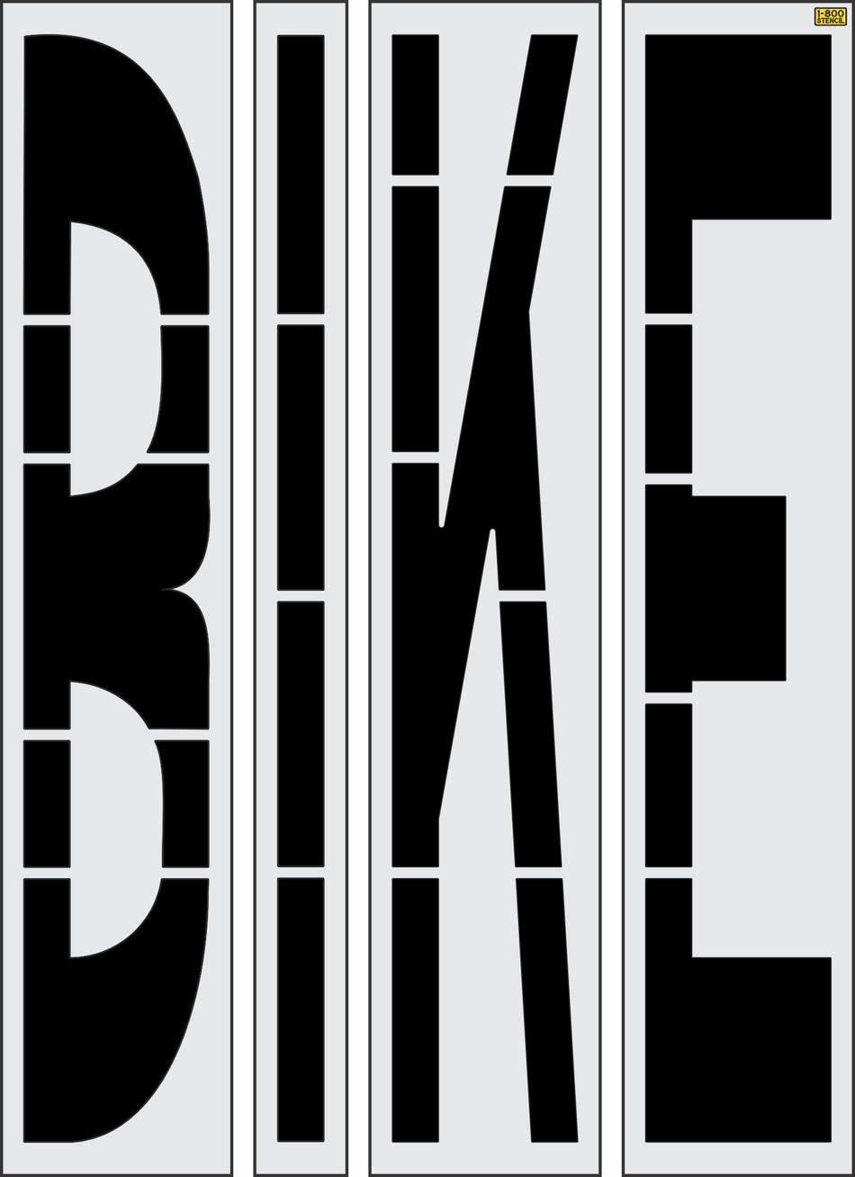 96" New Jersey DOT BIKE Stencil