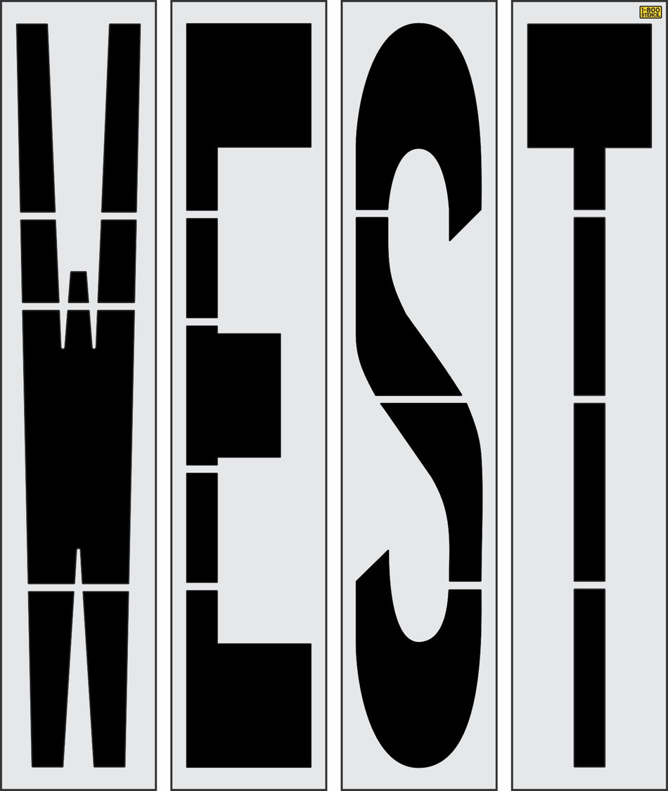 96" New Jersey DOT WEST Stencil