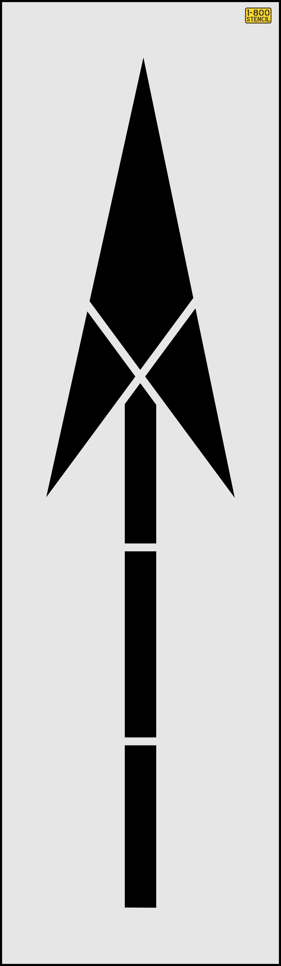 108" Nevada DOT Bike Lane Straight Arrow Stencil