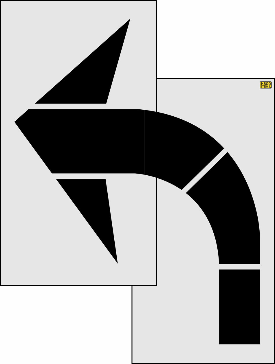 96" Nevada DOT Turn Arrow Stencil