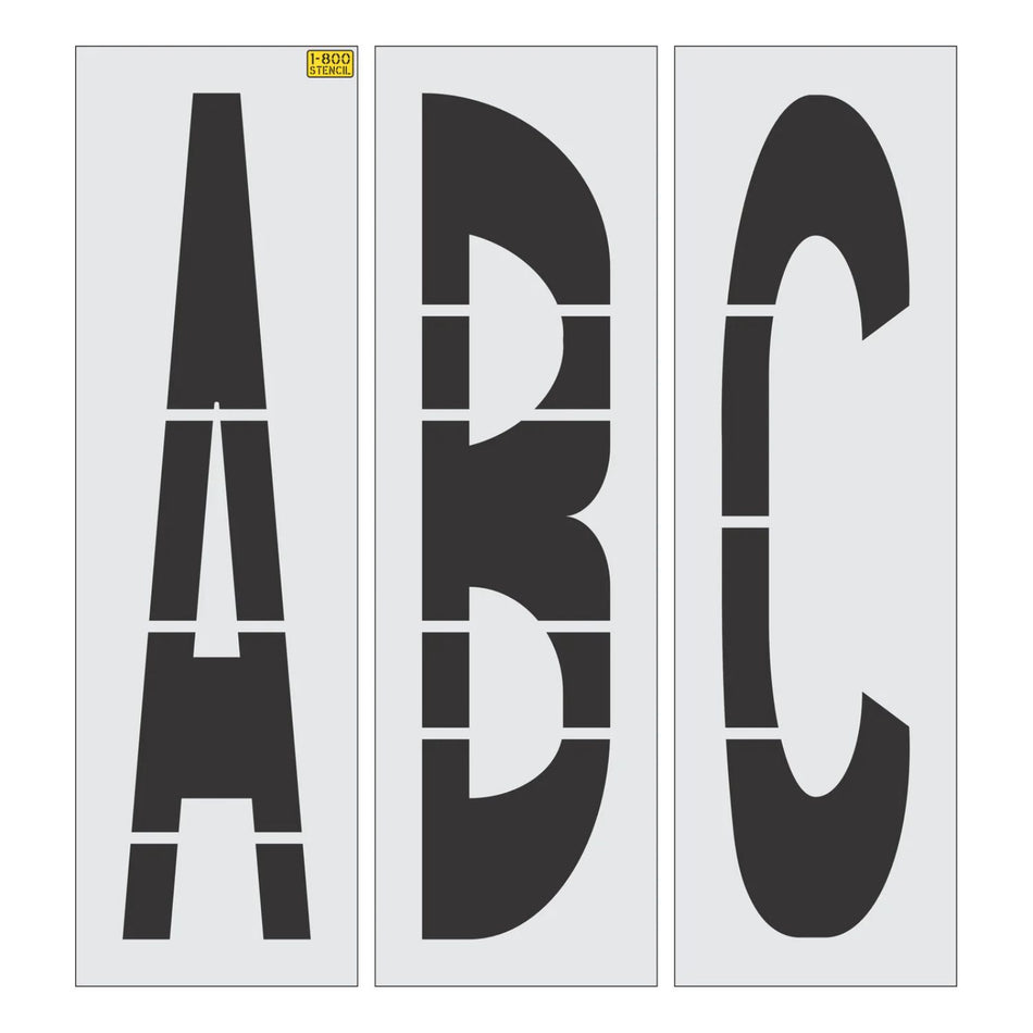 96 inch FHWA DOT individual letter stencil for highway and municipal pavement marking applications