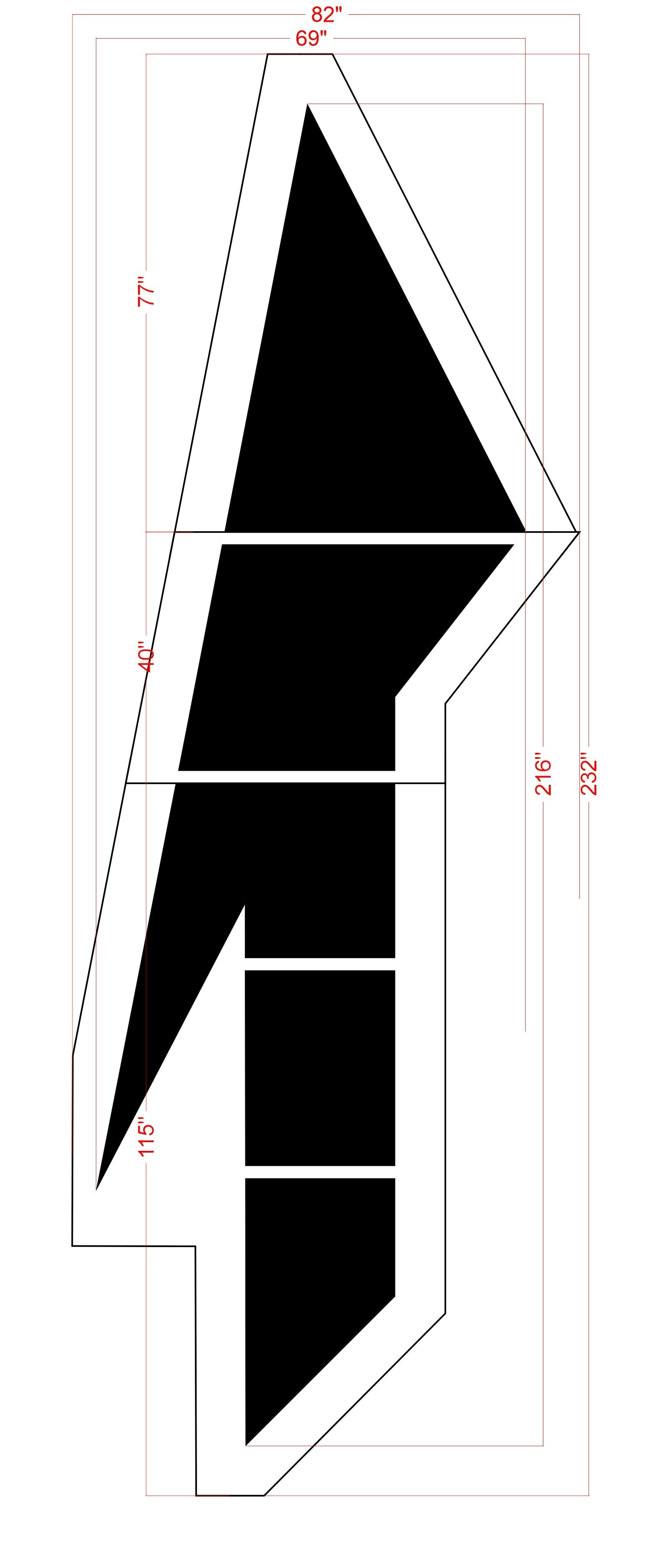 216" New York DOT Lane Drop Stencil - High-quality stencil for pavement marking, durable and reusable