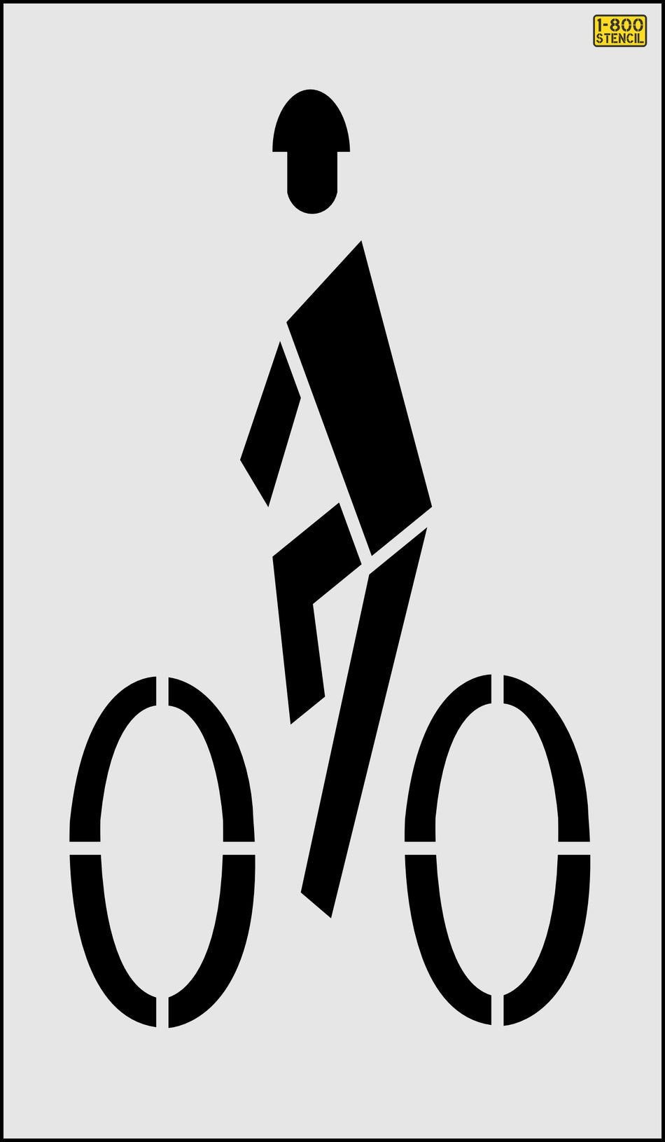 72" New York DOT Bike Lane Symbol Stencil