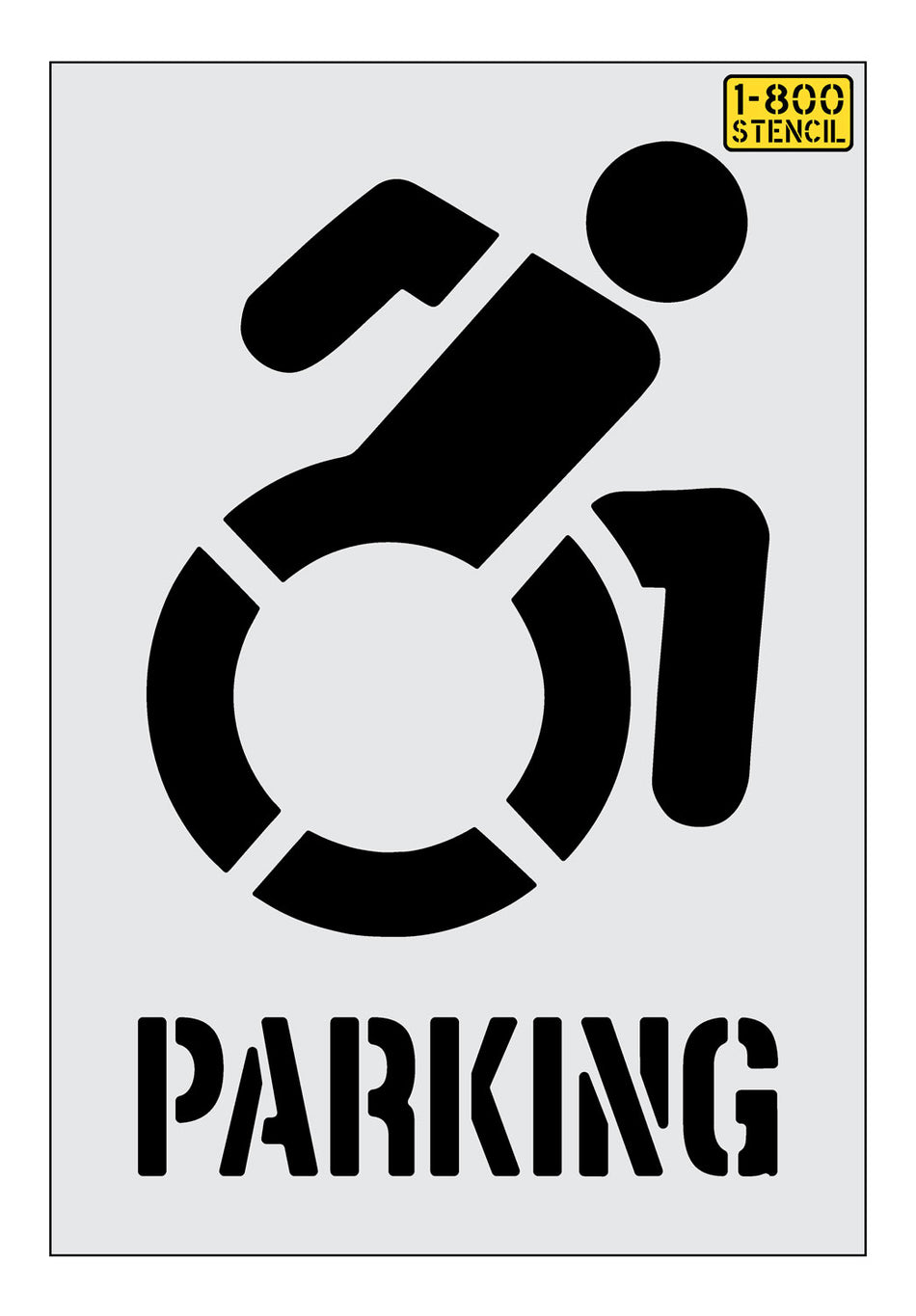 40" NYSDOT Handicap Stencil with PARKING