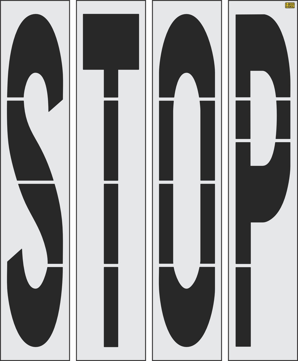 96" Oklahoma DOT STOP Stencil