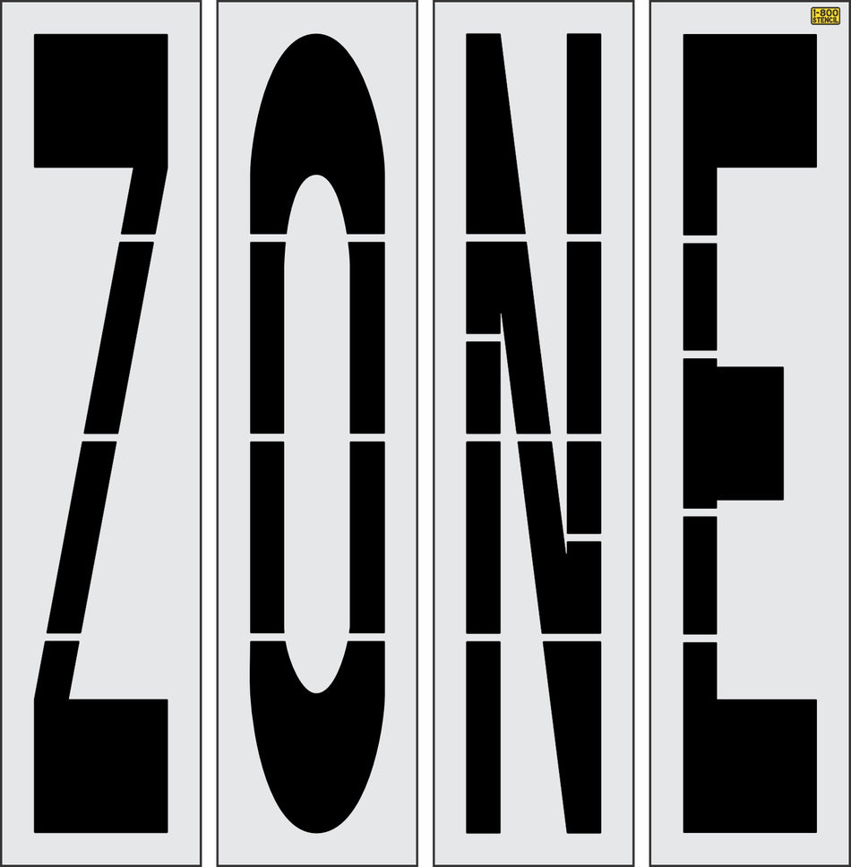 96" Oklahoma DOT ZONE Stencil