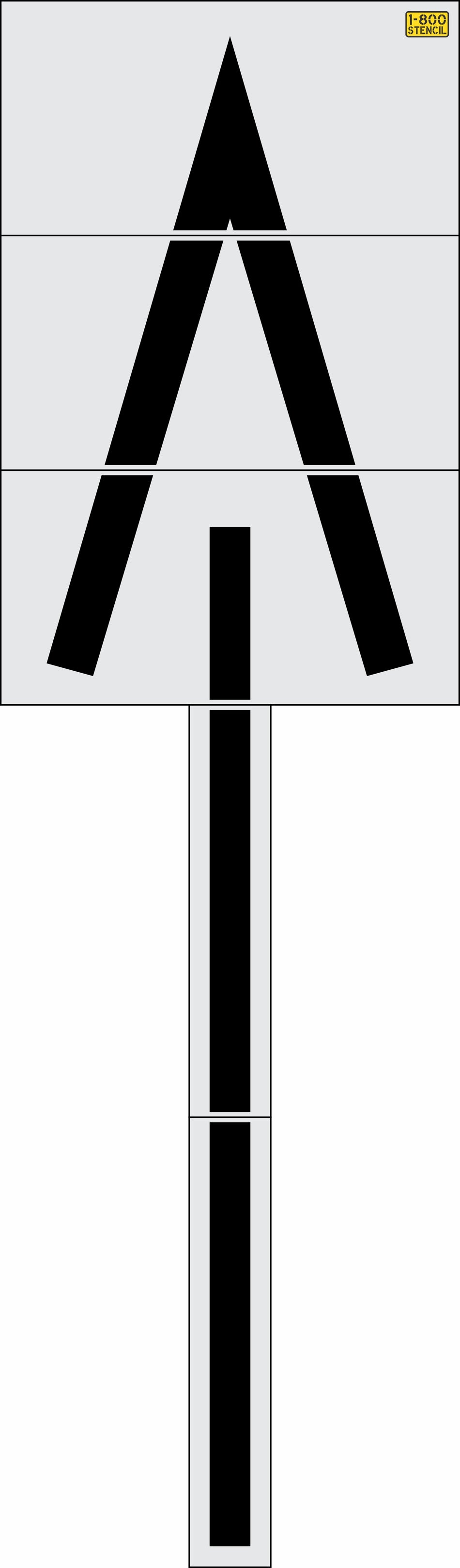 282" Oklahoma DOT Wrong Way Arrow Stencil