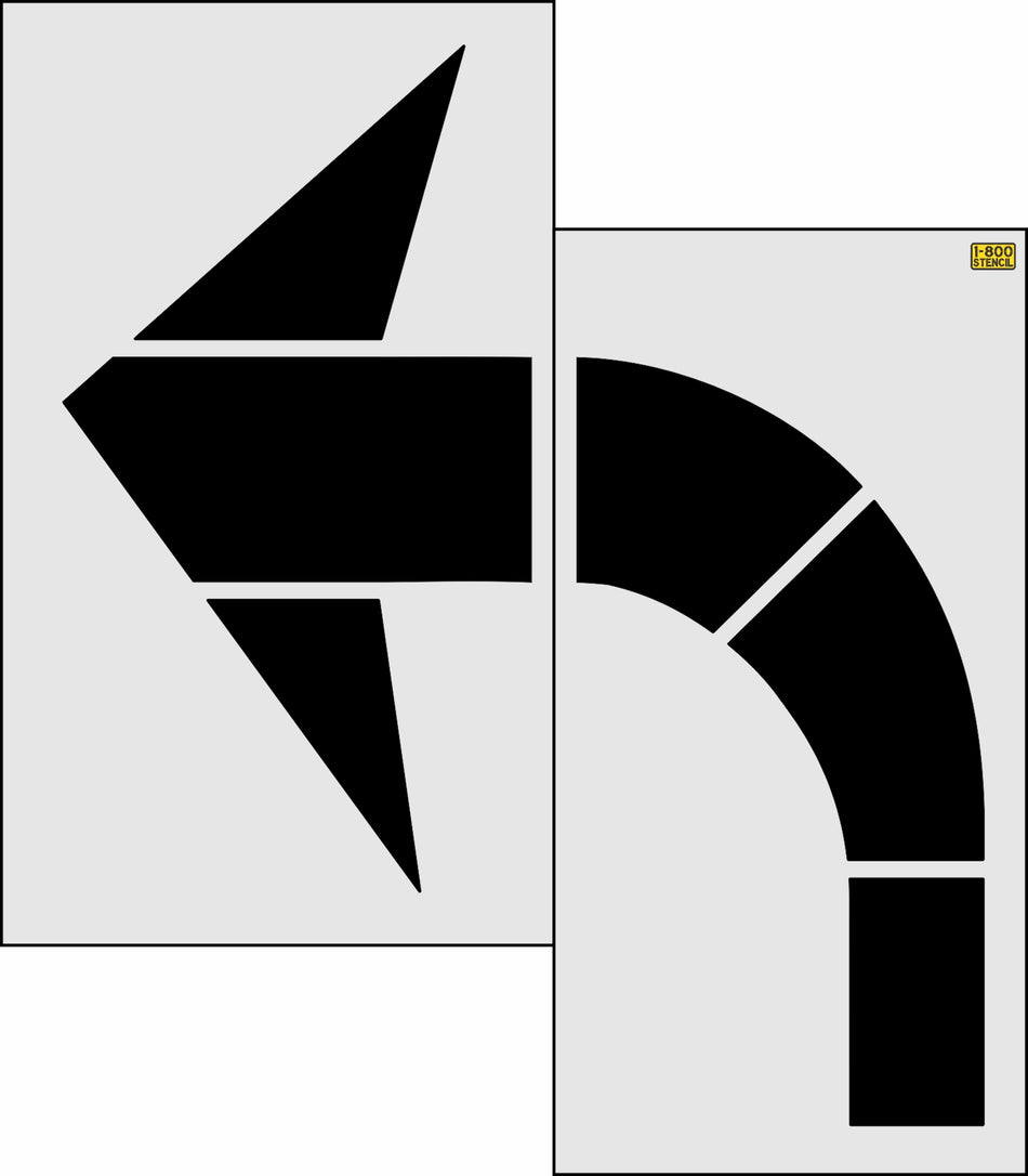 96" Oklahoma DOT Turn Arrow Stencil