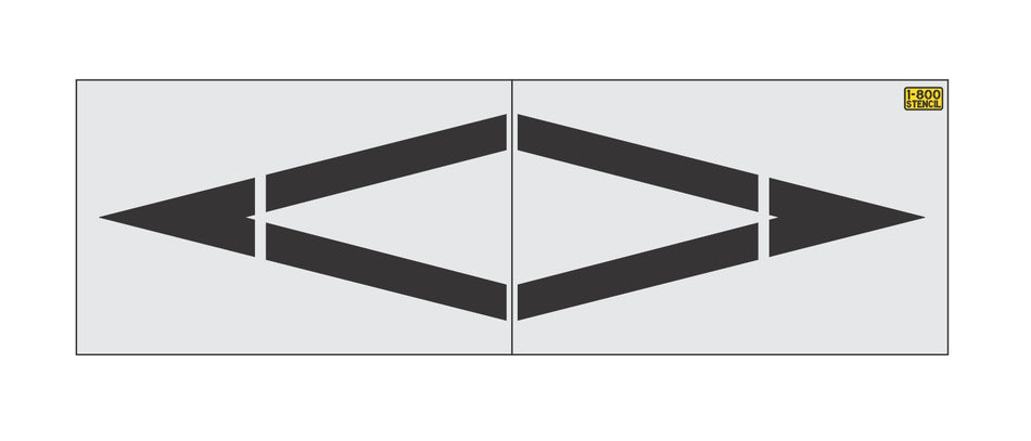 144" Oregon DOT Preferential Lane Symbol Stencil