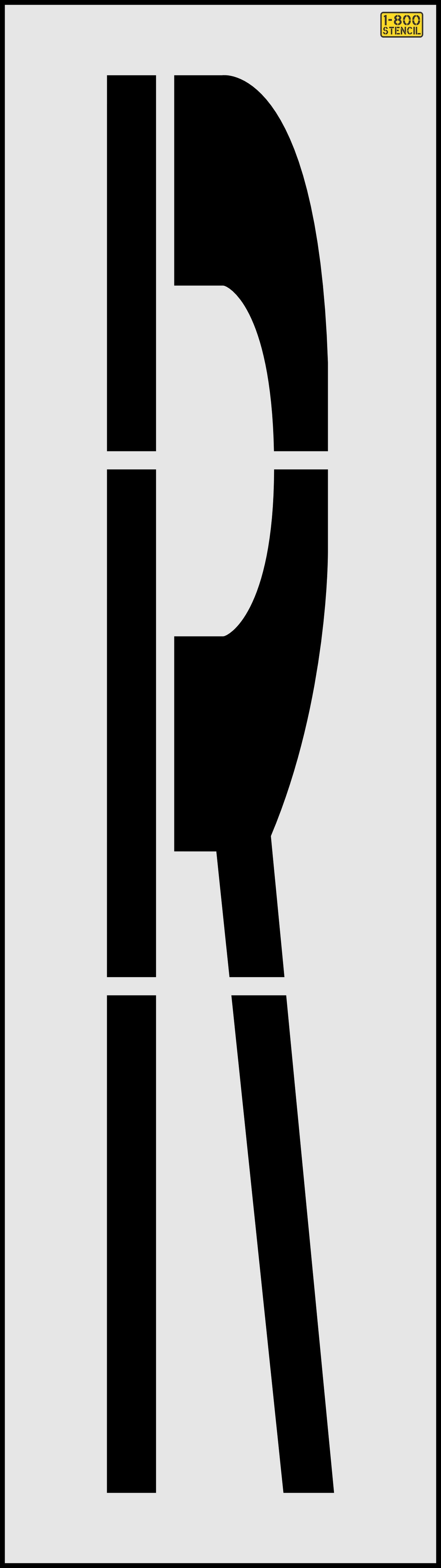 78" Philadelphia DOT Railroad Crossing Letter Stencil - High-quality stencil for pavement marking, durable and reusable
