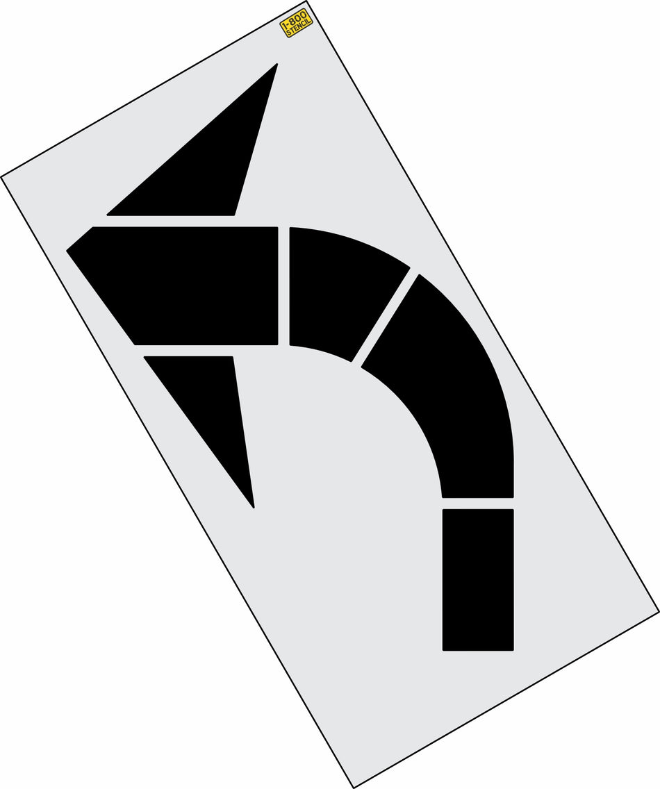 100" South Carolina DOT Turn Arrow Stencil