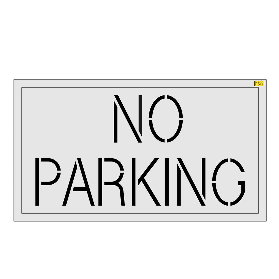 28" San Diego DOT NO PARKING with Background Stencil