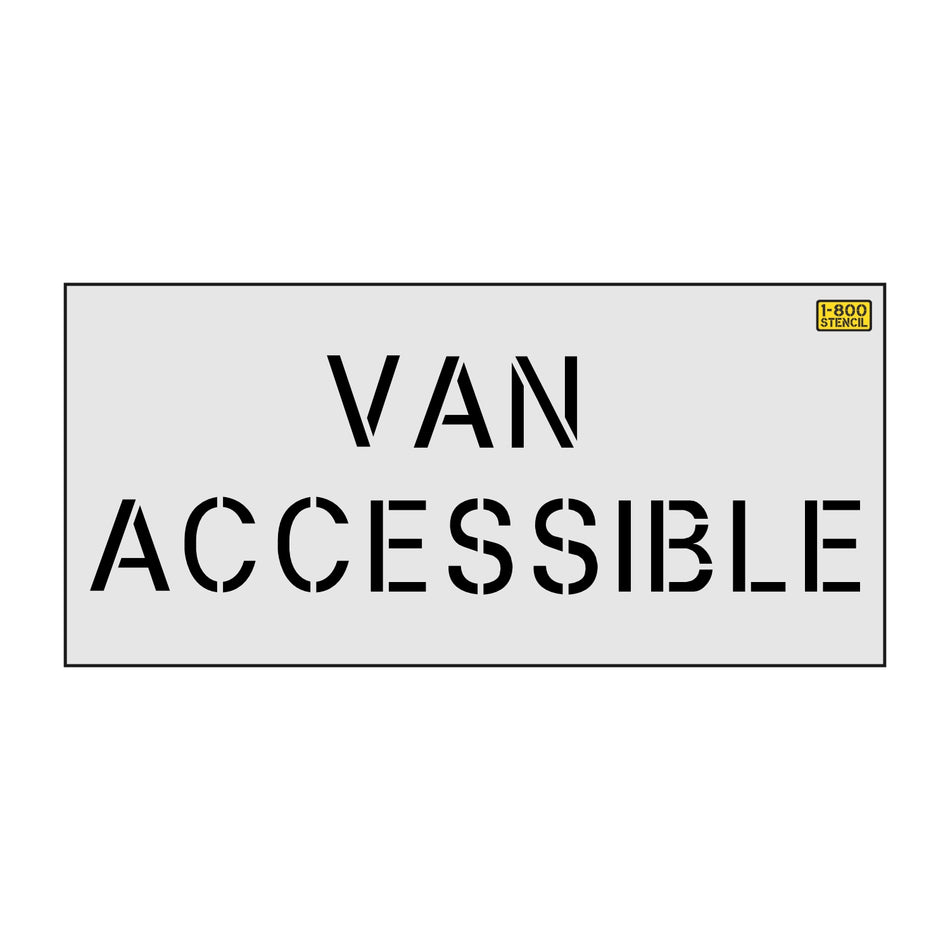 5" San Diego DOT VAN ACCESSIBLE Stencil