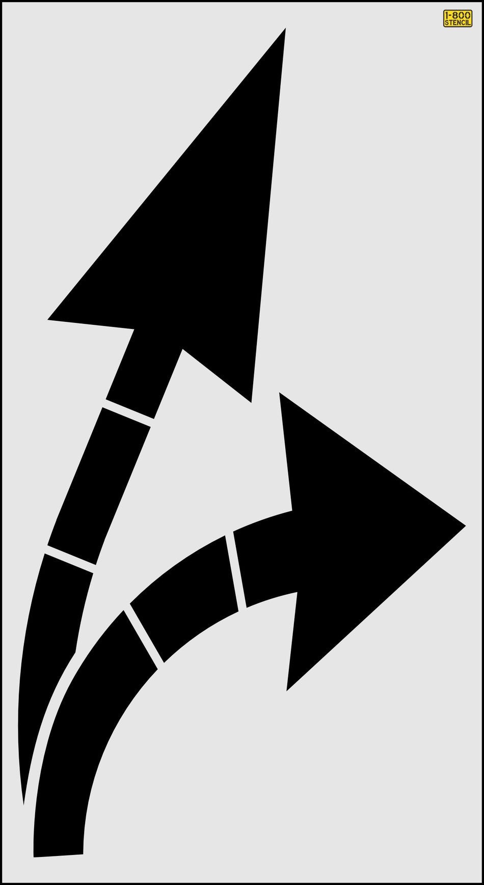 135" Chicago DOT Double Turn Arrow Stencil