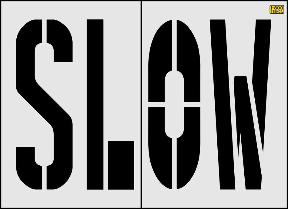 36" Seattle DOT Wording SLOW Stencil