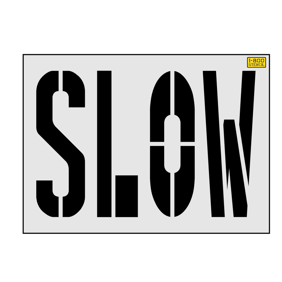 36" Seattle DOT Wording SLOW Stencil