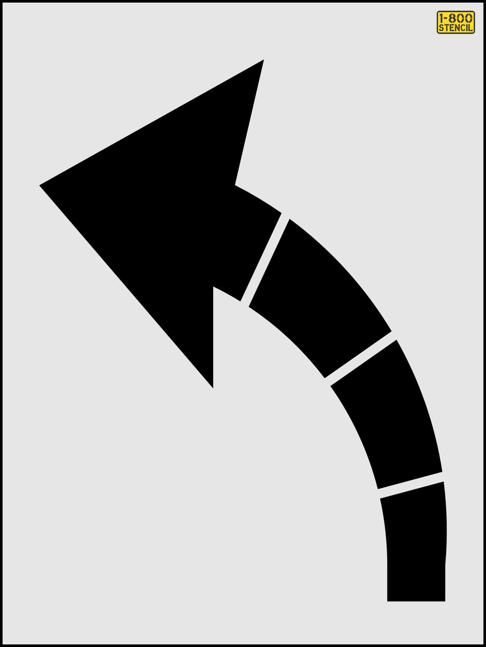 56" Seattle DOT Turn Arrow Stencil