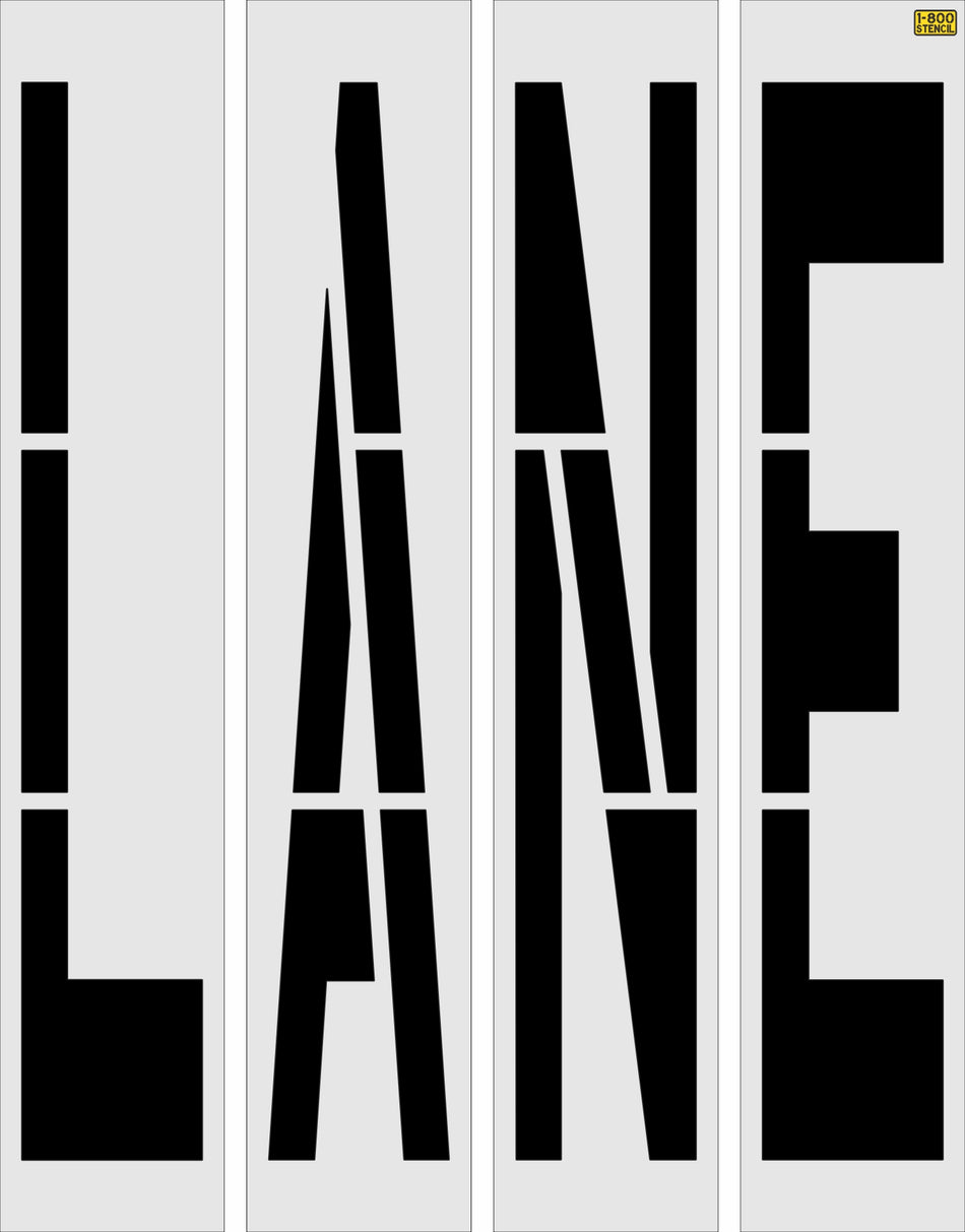 96" Texas DOT LANE Stencil