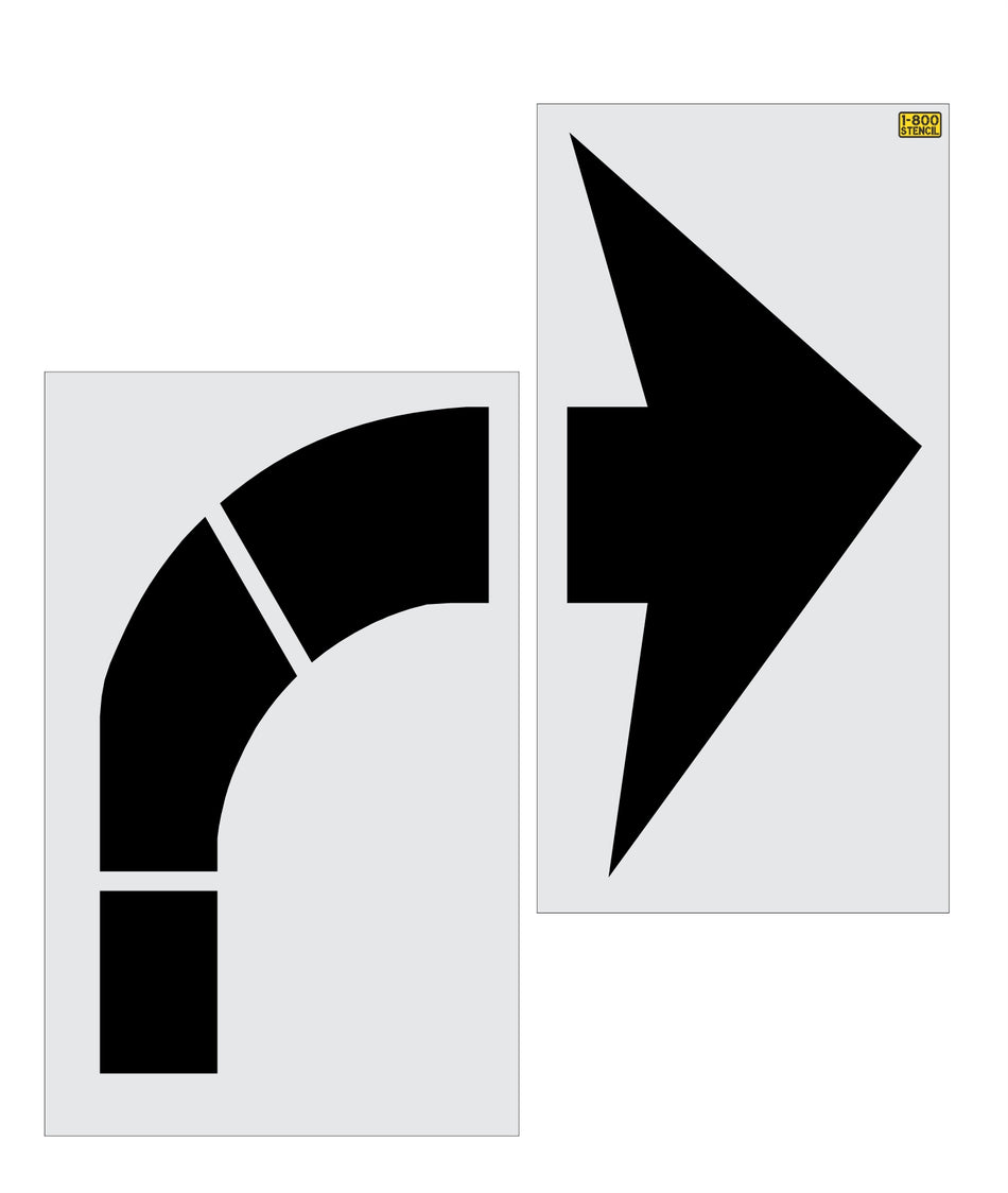 96" Texas DOT Turn Arrow Stencil