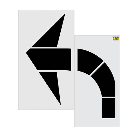 96-inch Chicago DOT turn arrow pavement marking stencil for clear intersection direction