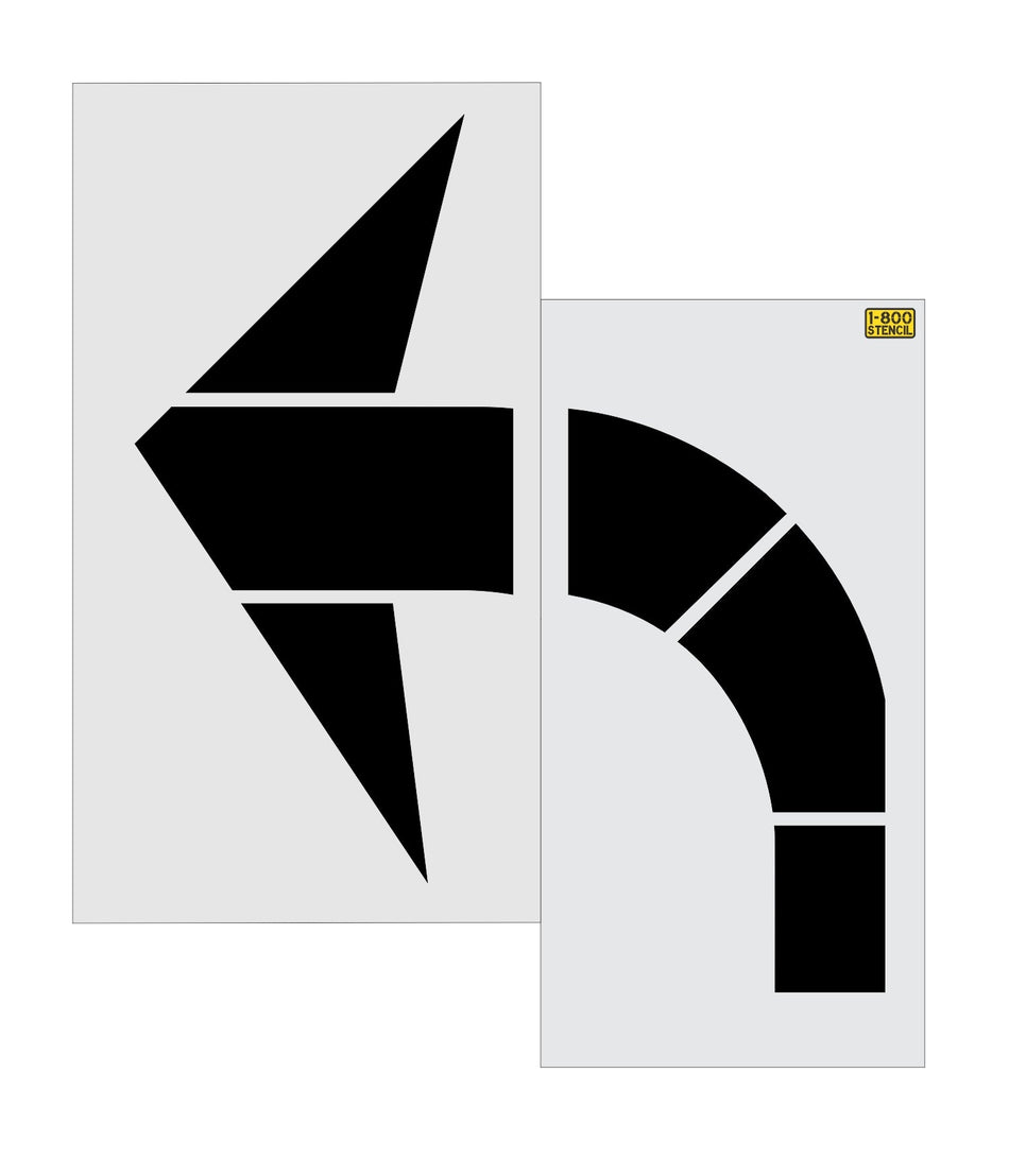 96" Chicago DOT Turn Arrow Stencil