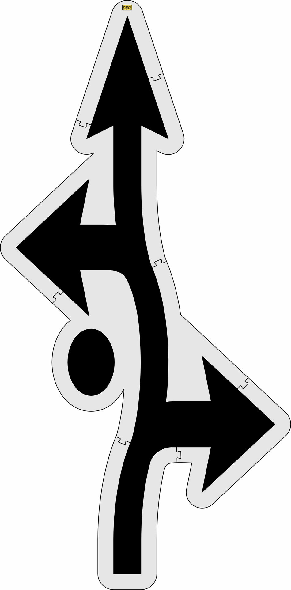 246" Virginia DOT Roundabout Arrow Stencil