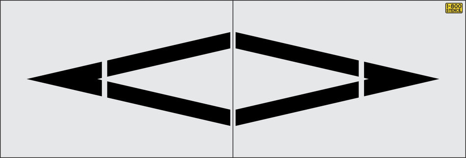 156" Virginia DOT Preferential Lane Symbol Stencil