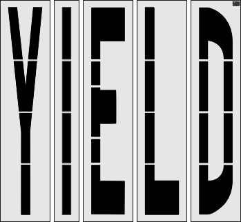 100" Vermont DOT YIELD Stencil